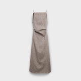 Clara - Graubraunes fliessendes Leinen-Maxikleid