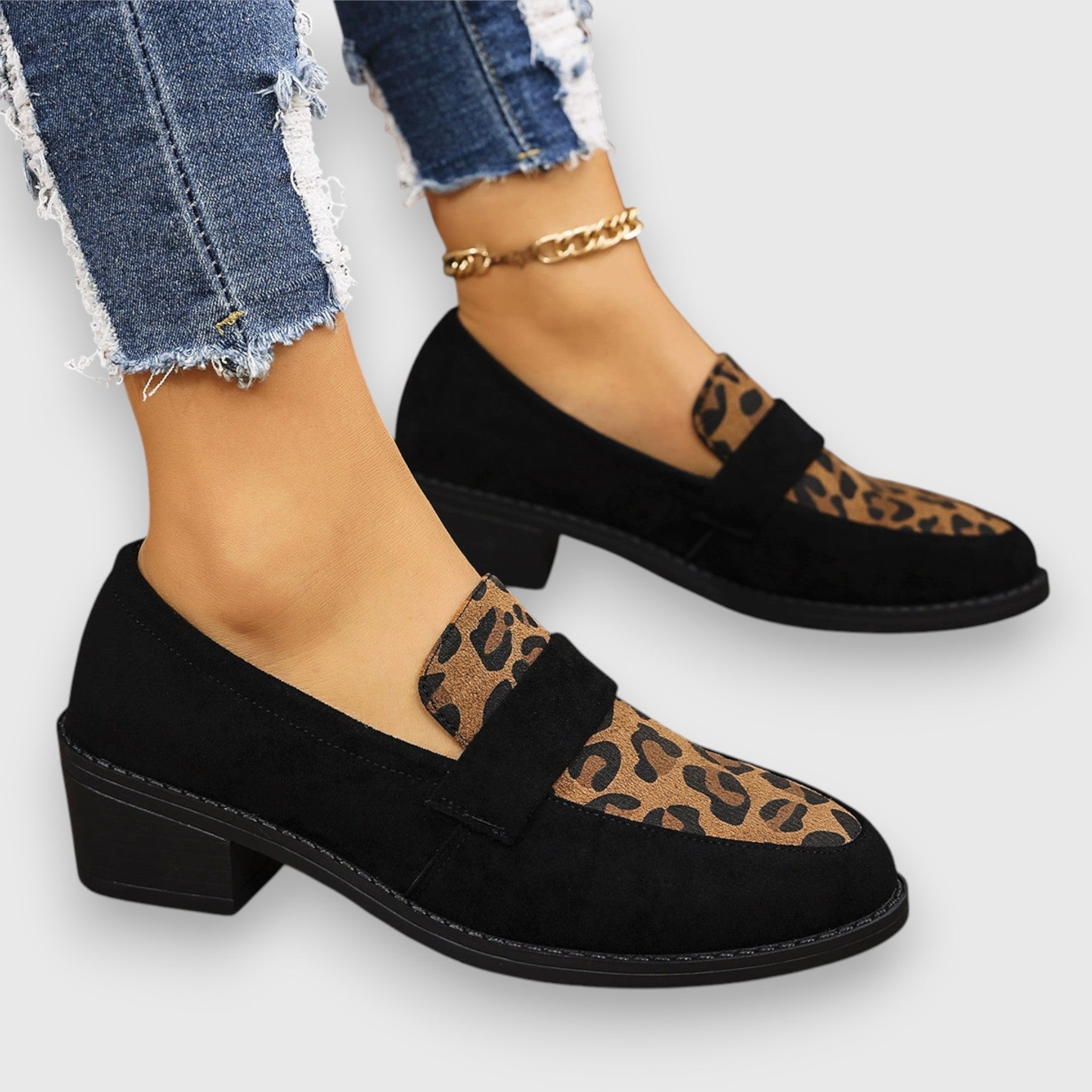 Brunhild - Bequeme Leoparden-Slipper
