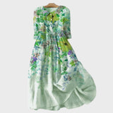 Grünes Aquarell-Gartenkleid