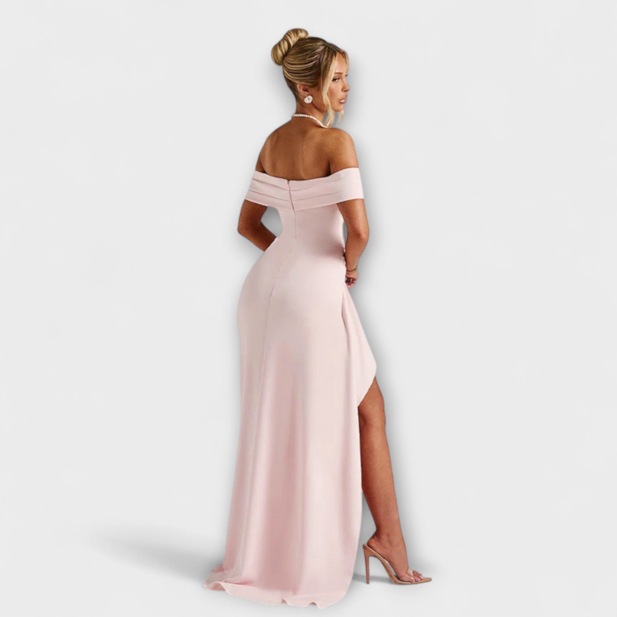 Gretchen - Rosa Maxikleid mit Schlitz