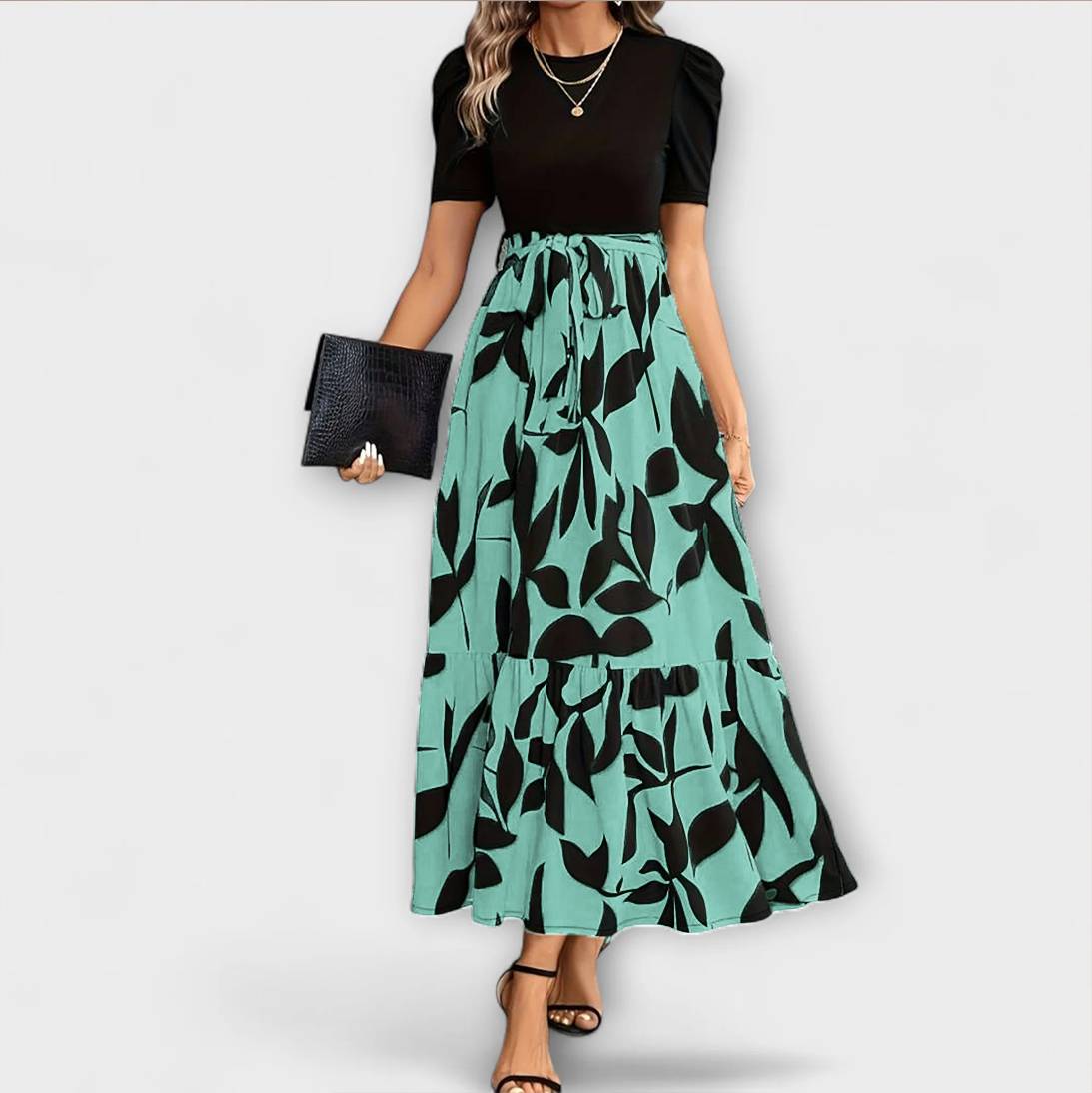 Luna - Cremefarbenes Sommerkleid mit Blumenmuster