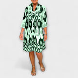 Lavira - Schickes Midikleid mit Ikat-Muster