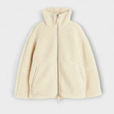 Nuage Polaire - Cremefarbene Oversized-Teddyjacke