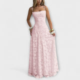 Emberly - Weisses Jacquard-Maxikleid