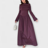 Jessica - Lila entspanntes Plisseekleid