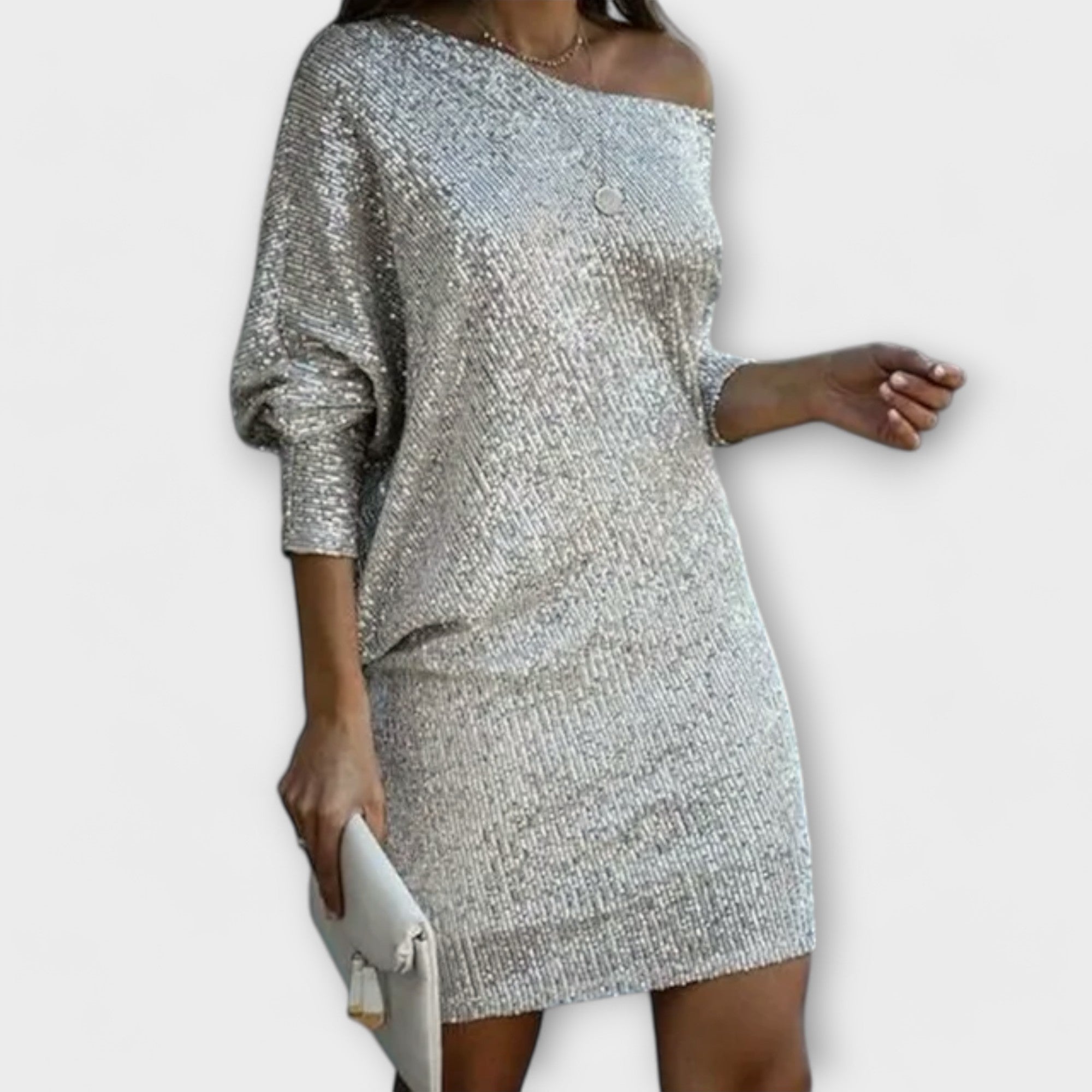 Goldenes Partykleid mit Pailletten
