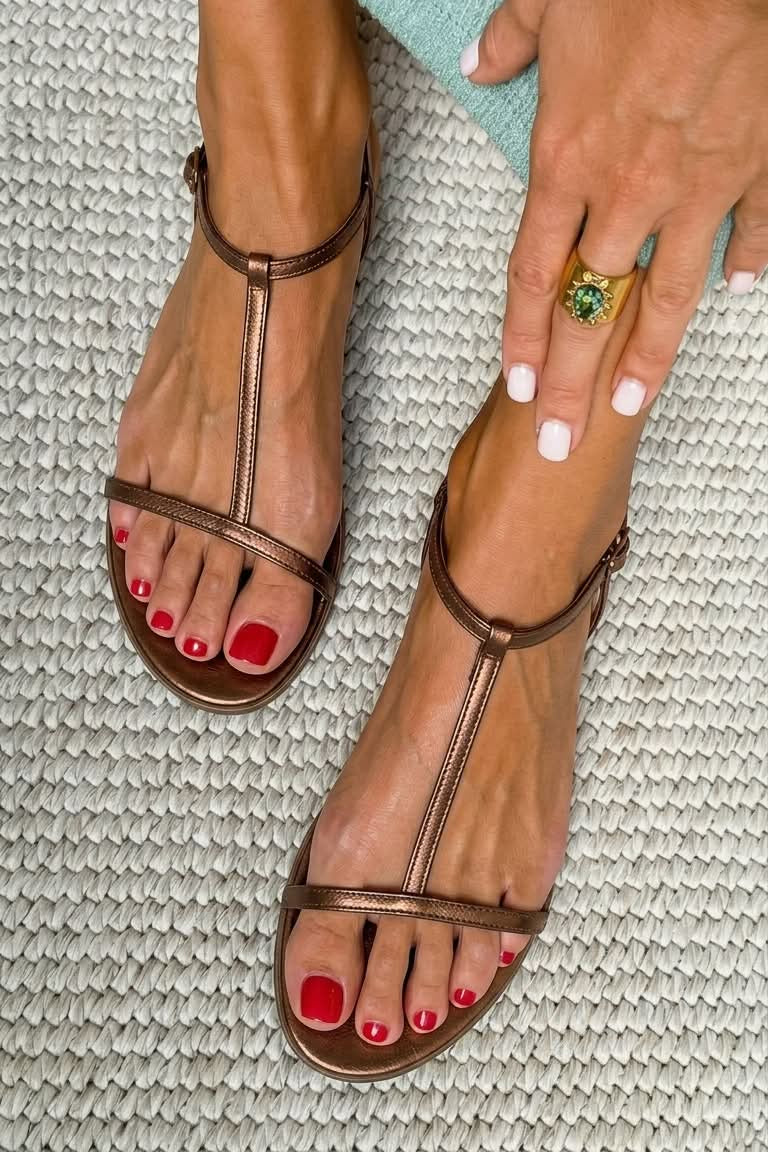 Rosalba | Gold Sandals for Spring