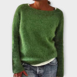 Regine - Grauer einfarbiger Pullover