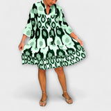 Lavira - Schickes Midikleid mit Ikat-Muster