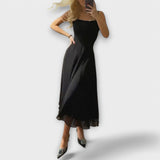 Elegantes cremefarbenes ärmelloses Kleid