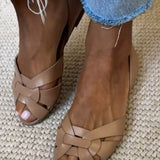 Serafina | Geflochtene Sandalen in Naturfarbe