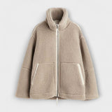 Nuage Polaire - Cremefarbene Oversized-Teddyjacke