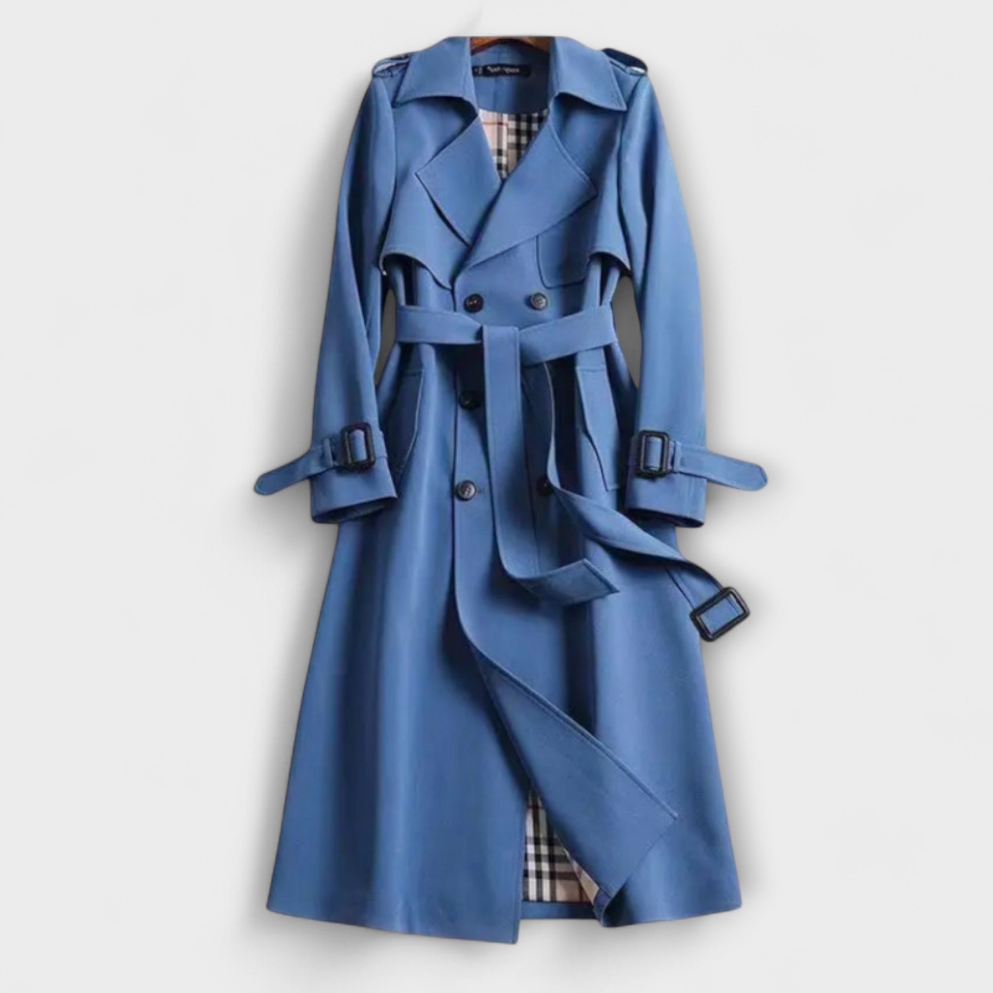 Jualita - Beiger klassischer Damen-Trenchcoat