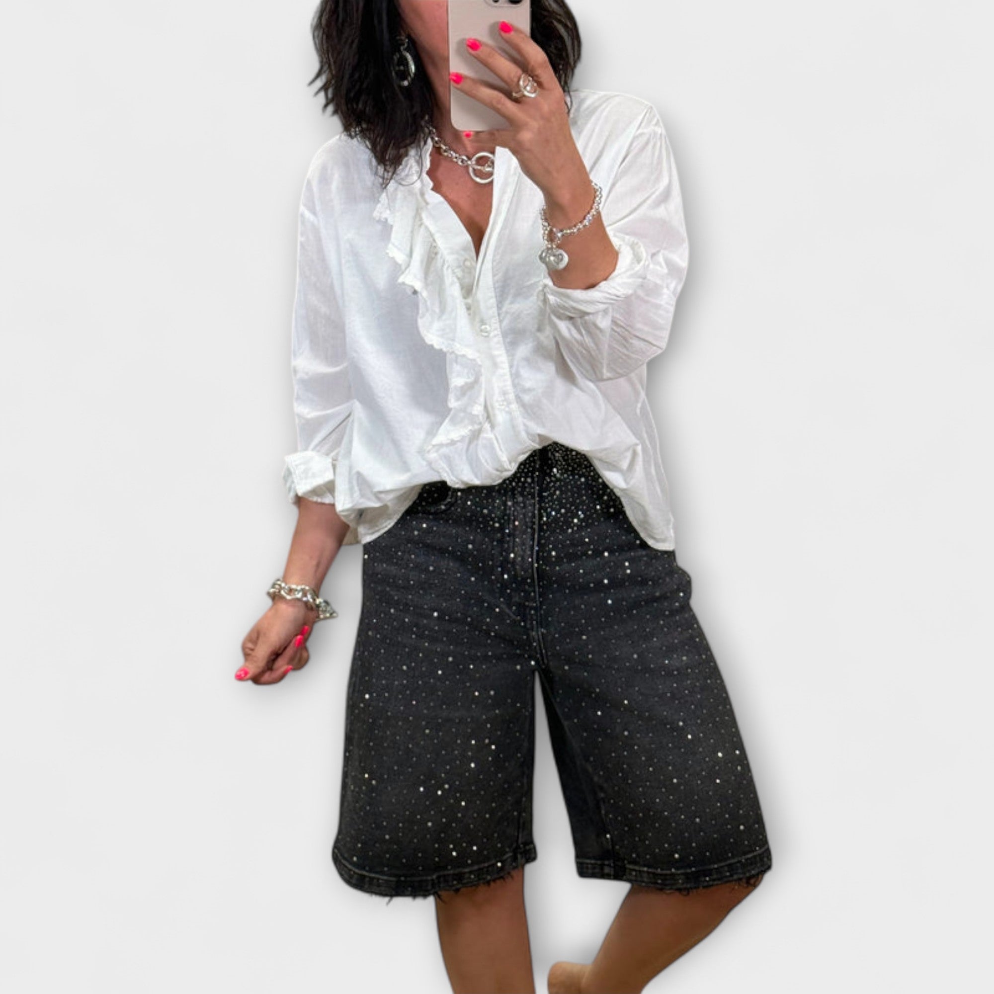 Roswita - Bermudashorts mit Strass