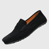 Roswitha - Bordeauxrote Wildleder-Slipper