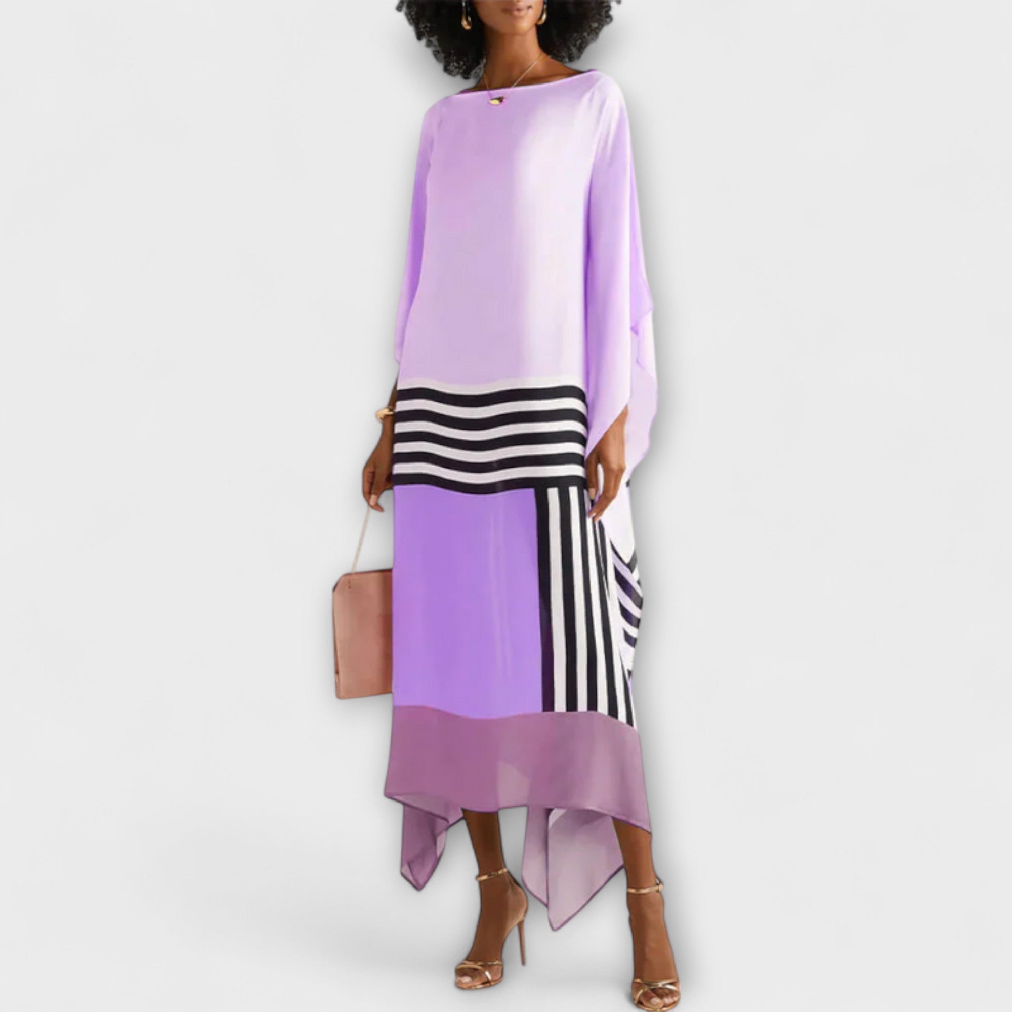 Elenora - Lockerer Kaftan mit geometrischem Muster