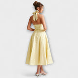 Catalina - Romantisches weisses Midikleid