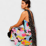 Naomi - Buntes Midikleid mit Tüchermuster