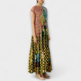 Amara - Plissiertes Maxikleid mit Animal-Print