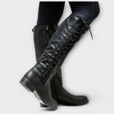 Hiltrud - Elegante Lederschnürstiefel