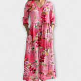 Marsell - Pinkes Maxikleid mit Blütenmuster