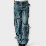 Walburga - Utility-Jeans mit Knotendetail