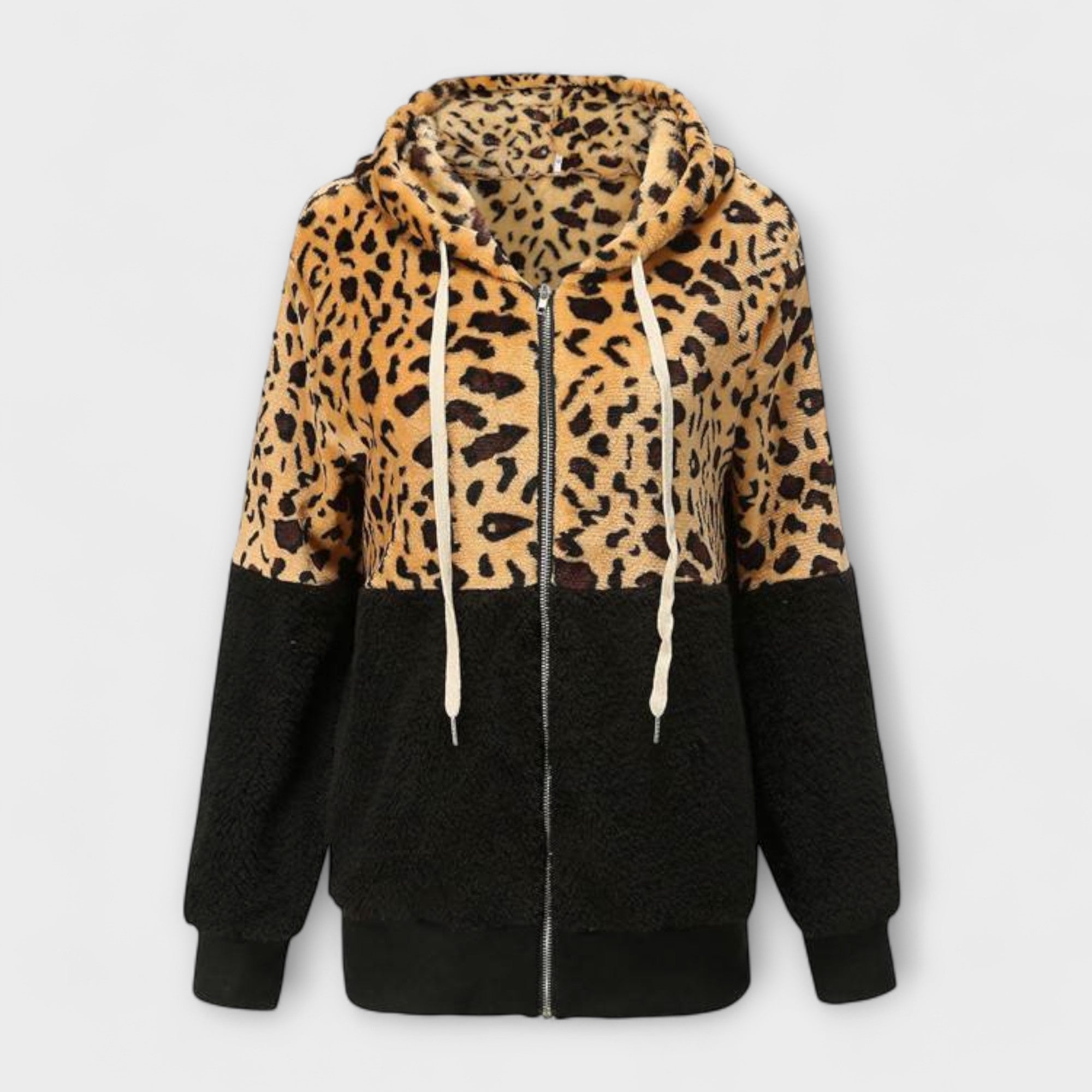 Lea - Fleece-Kapuzenpullover mit Leo-Design