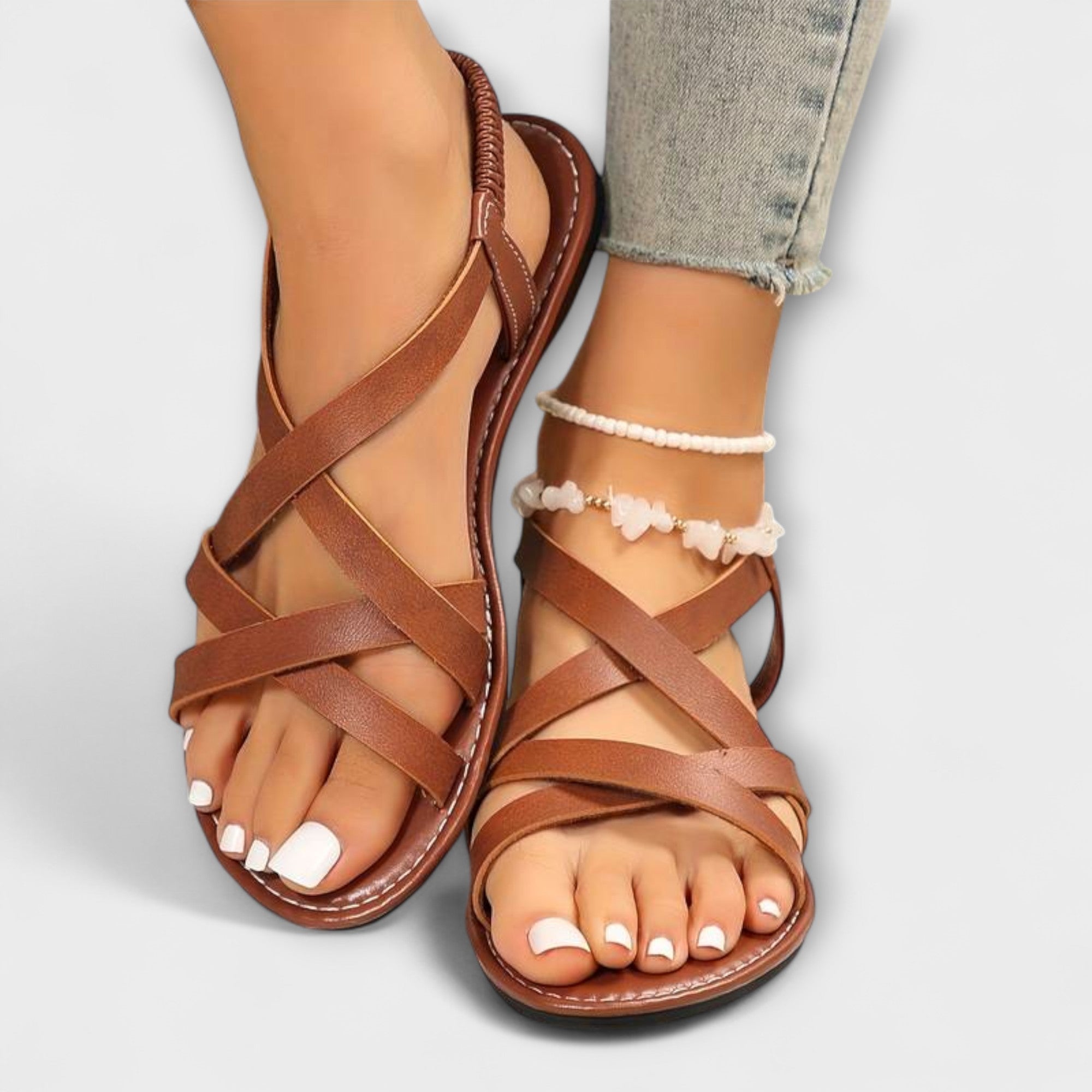 Edeltraud - Sandalen mit Kreuzriemen