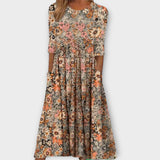 Paula - Elegantes Blumenkleid mit Streublumen