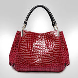 Lusso Milano - Krokodiltaschen Schultertasche