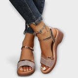 Edelgard - Sandalen mit Strass-Riemen