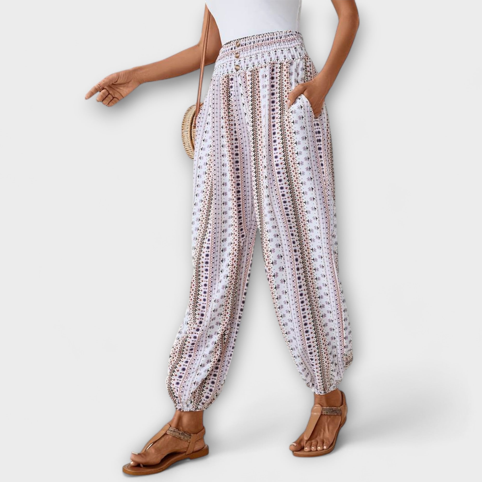 Theodelinde - Hose mit Ethno-Muster