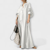 Gerhilde - Weisses elegantes Maxikleid