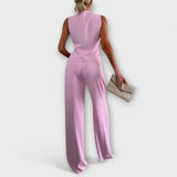 Wilhelmina - Cremefarbenes Set mit Weste und Hose