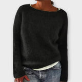 Regine - Grauer einfarbiger Pullover