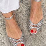 Isadora | Goldene Geflochtene Sandalen