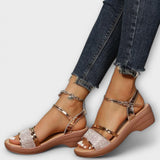 Edelgard - Sandalen mit Strass-Riemen