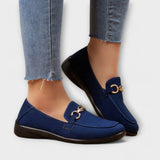 Friederike - Braune Loafer mit Spange
