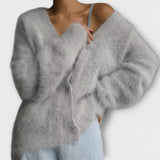Lilla - Beige kuschelige Jacke