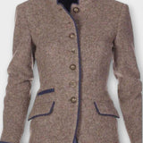 Aurea - Beige elegante Tweed-Langarmjacke