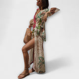 Tracey - Buntes Bindetunika-Maxikleid