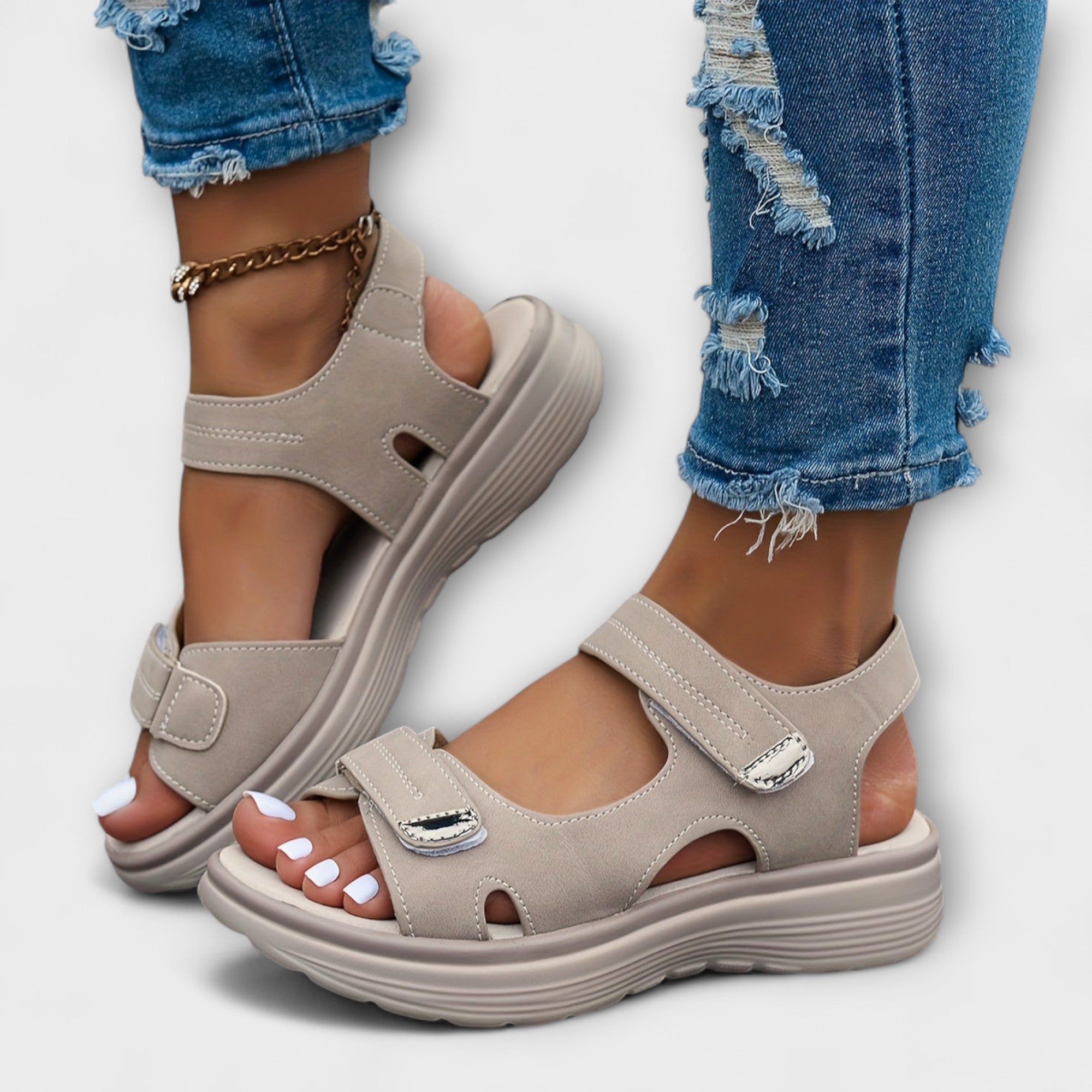 Luftikus - Atmungsaktive Klett-Sandalen