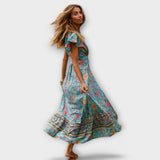 Shylin - Buntes Boho-Maxikleid mit Blütenmuster