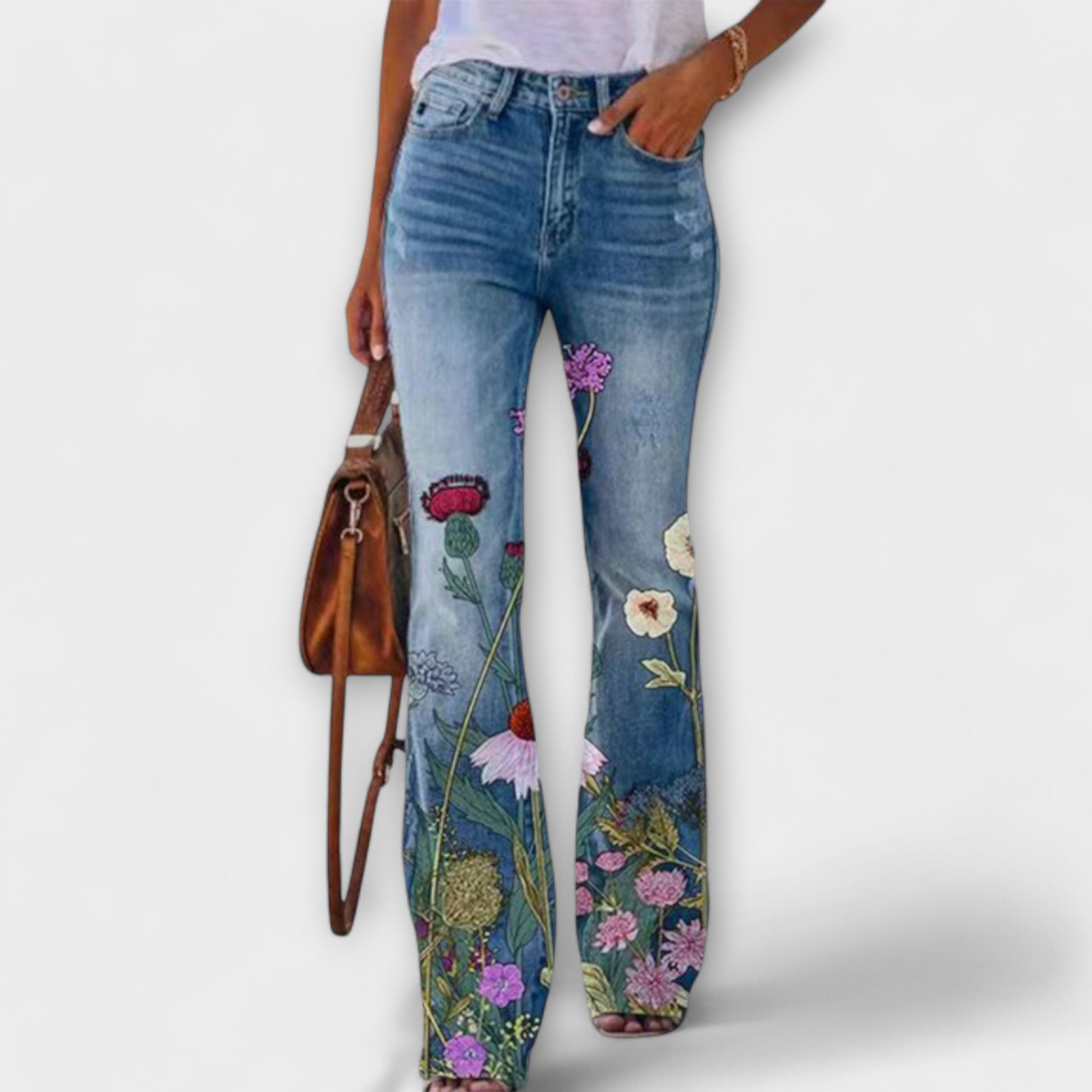 Ingeborg - Jeans mit Blumenmuster