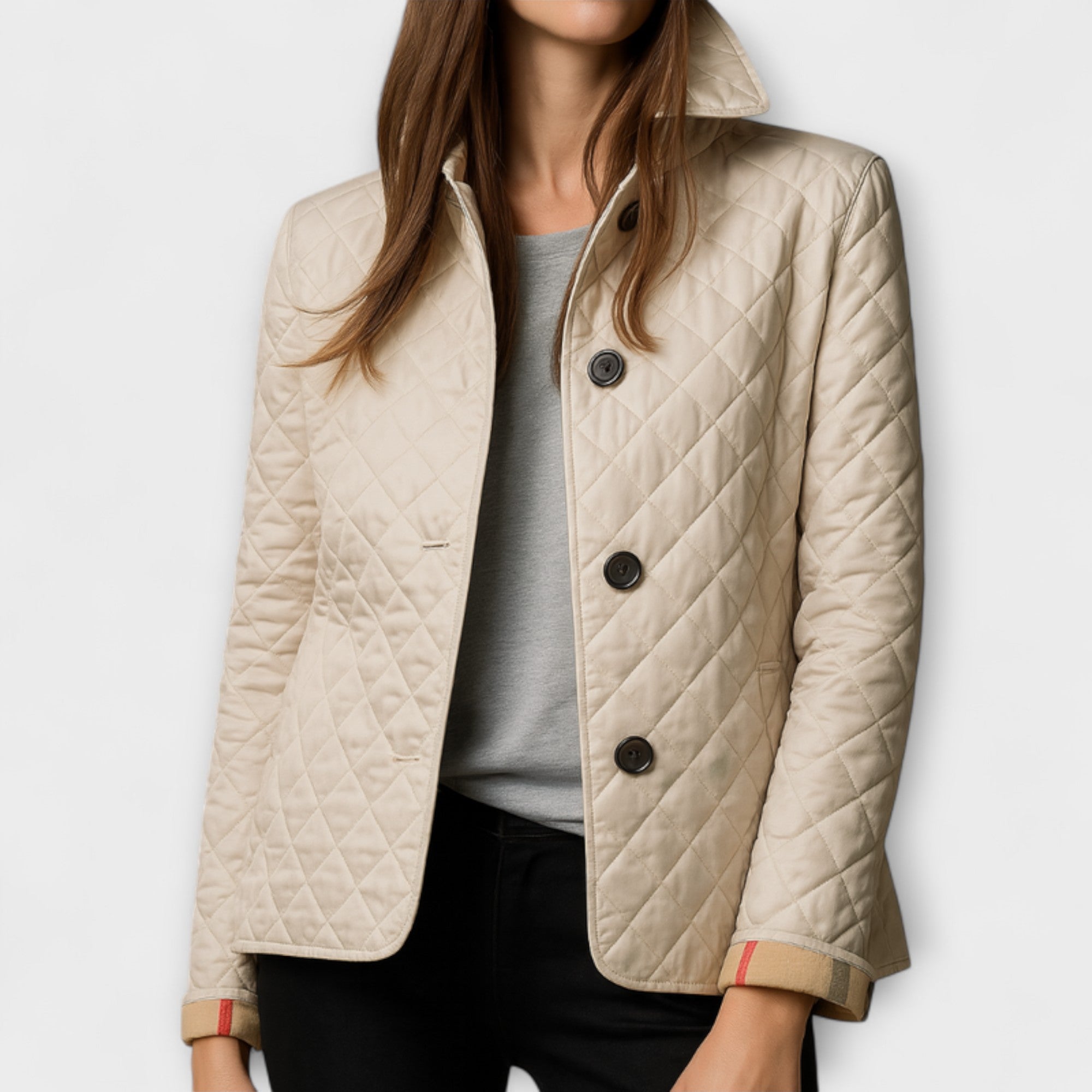 Suzu - Schwarze Damen-Steppjacke
