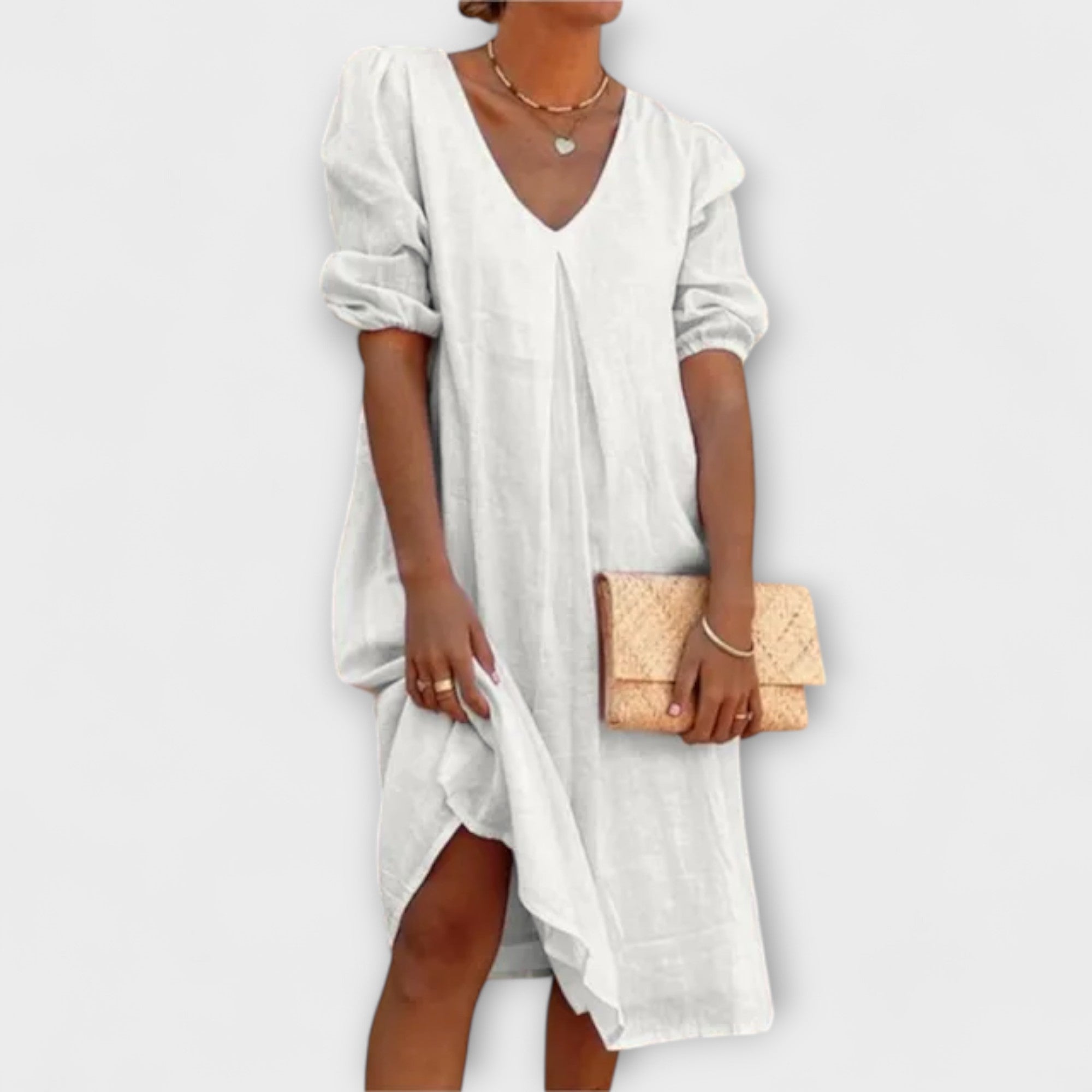 Fanny - Schwarzes Sommerkleid mit Häkeldetails