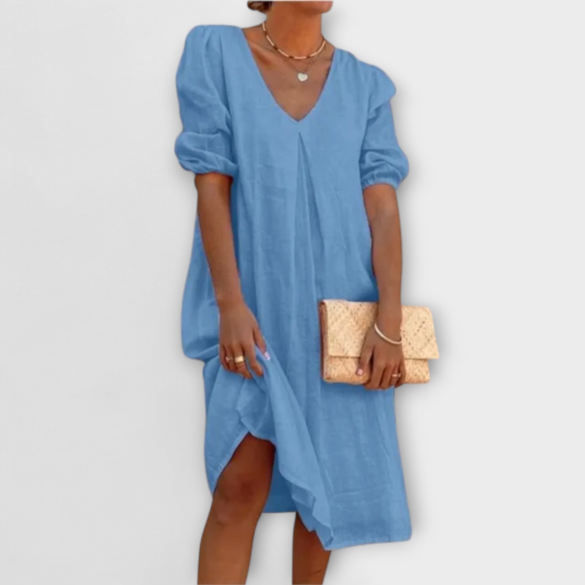 Fanny - Schwarzes Sommerkleid mit Häkeldetails