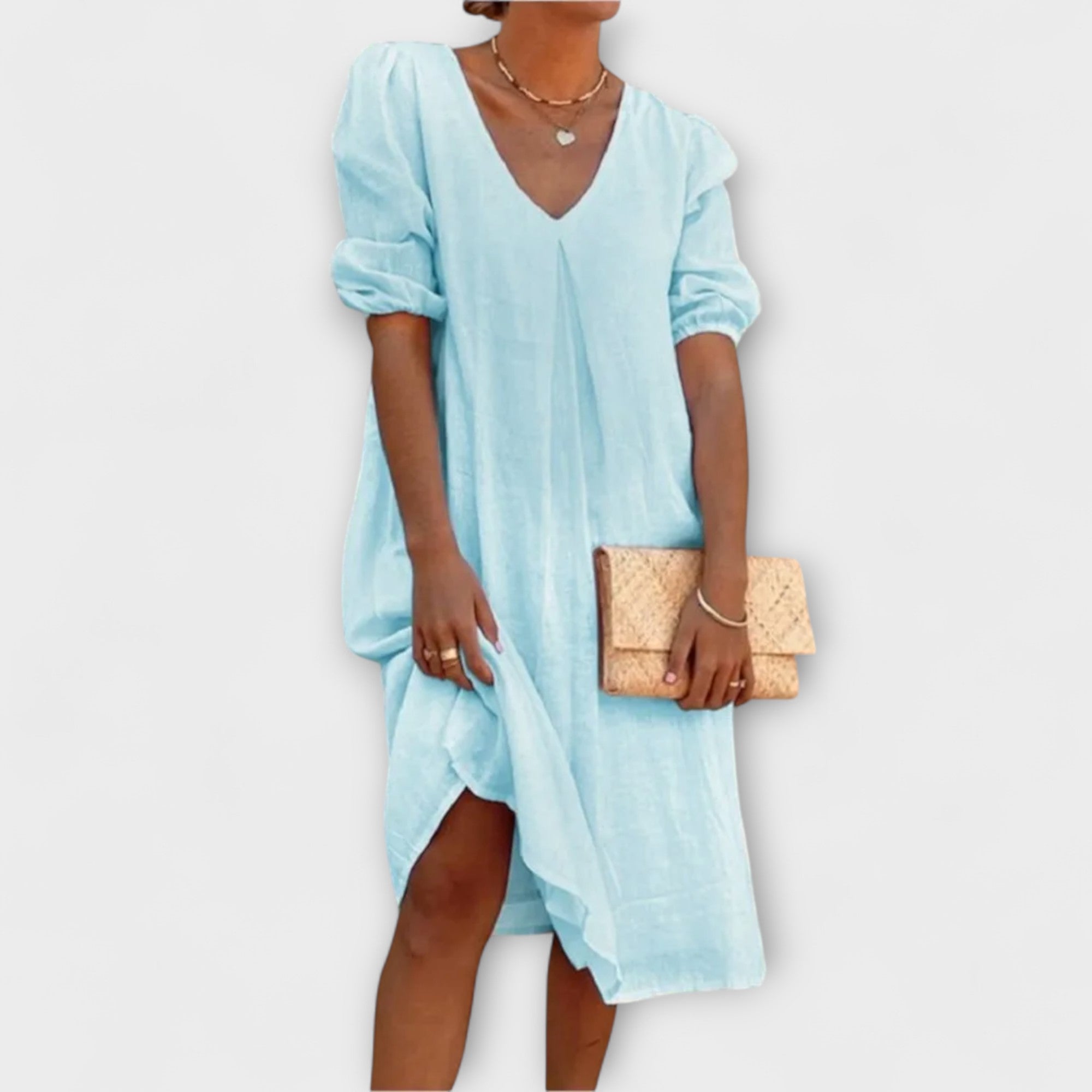 Fanny - Schwarzes Sommerkleid mit Häkeldetails