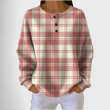 Emilie - Rosa Pullover mit Karomuster