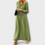 Hannalore - Schwarzes bequemes Maxikleid